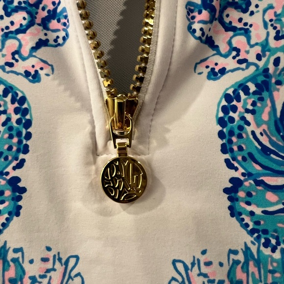 Lilly Pulitzer Nayte Rashguard Swim Top NWT las olas aqua - Picture 6 of 7